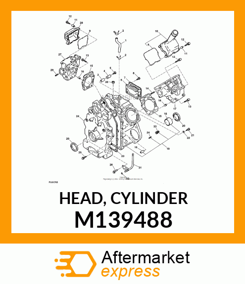 HEAD, CYLINDER M139488