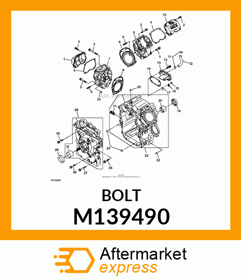 BOLT FLANGED 8X60 M139490