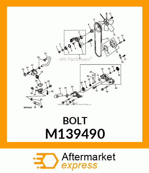 BOLT FLANGED 8X60 M139490