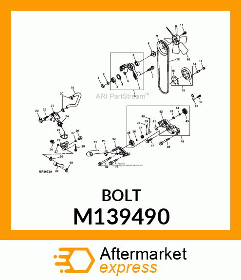 BOLT FLANGED 8X60 M139490