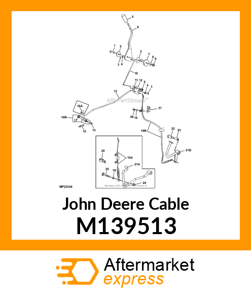 CABLE, FOOT THROTTLE M139513