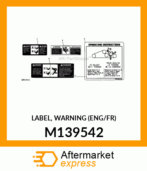 LABEL, WARNING (ENG/FR) M139542