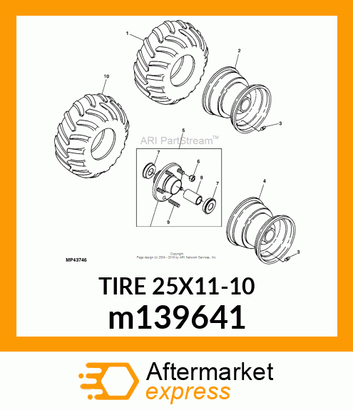 TIRE AND WHEEL ASSEMBLY m139641