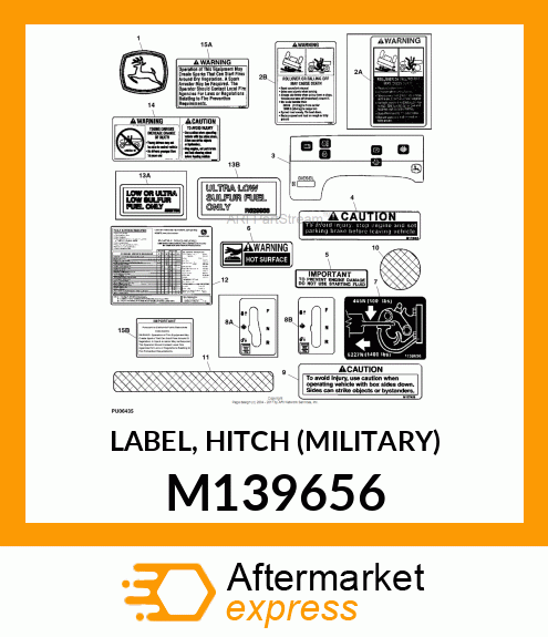 LABEL, HITCH (MILITARY) M139656