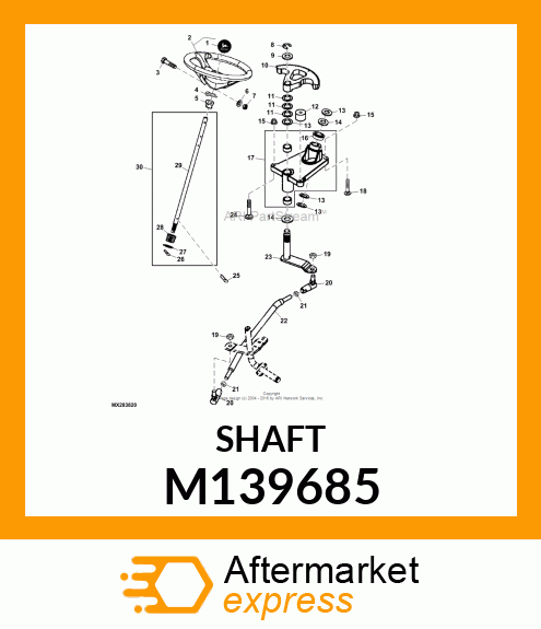 SHAFT, SHAFT, STEERING M139685