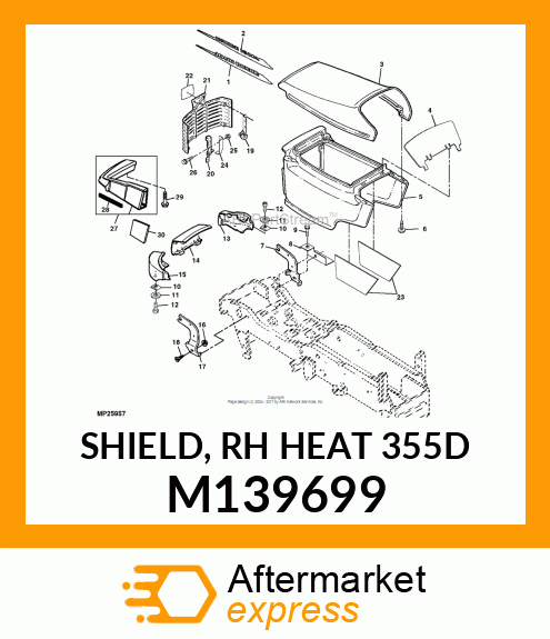 SHIELD, RH HEAT 355D M139699