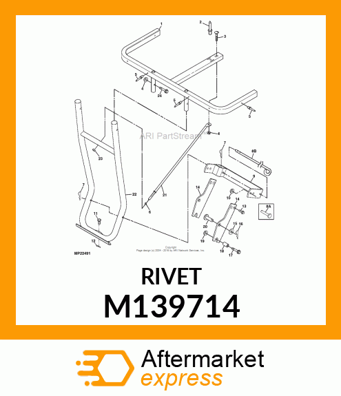 RIVET, POP .188 X .700 STEEL M139714