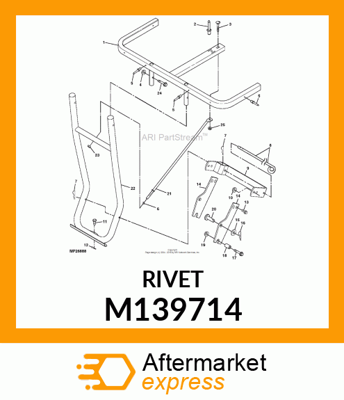 RIVET, POP .188 X .700 STEEL M139714