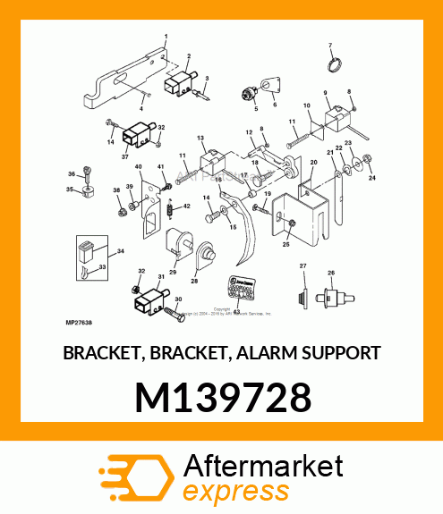 BRACKET, BRACKET, ALARM SUPPORT M139728