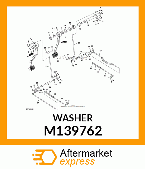 BUSHING, DRAFT ARM M139762