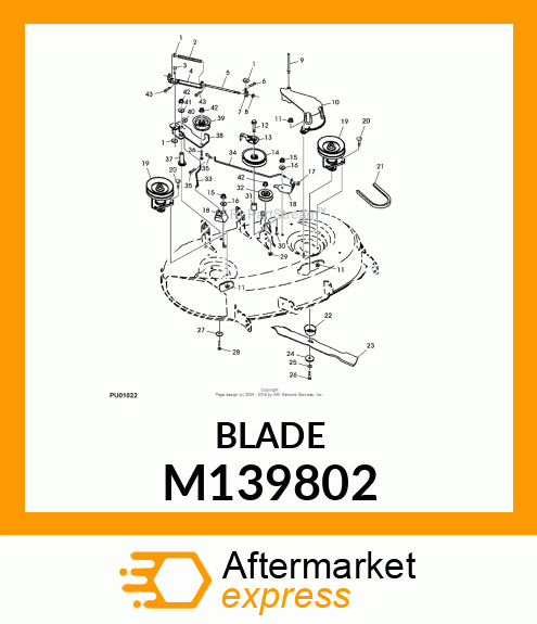 MOWER BLADE M139802