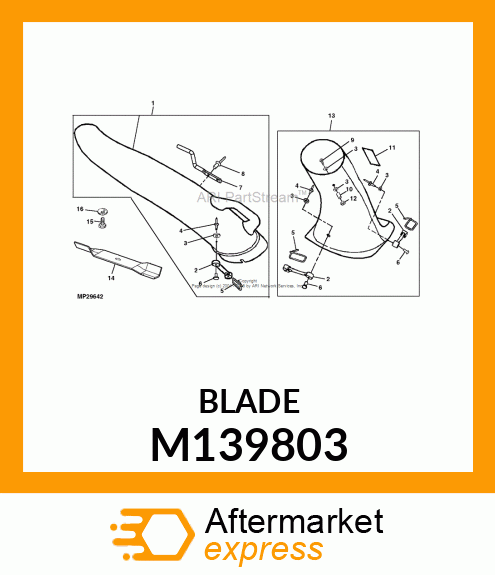 MOWER BLADE M139803