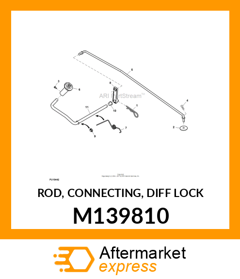 ROD, CONNECTING, DIFF LOCK M139810
