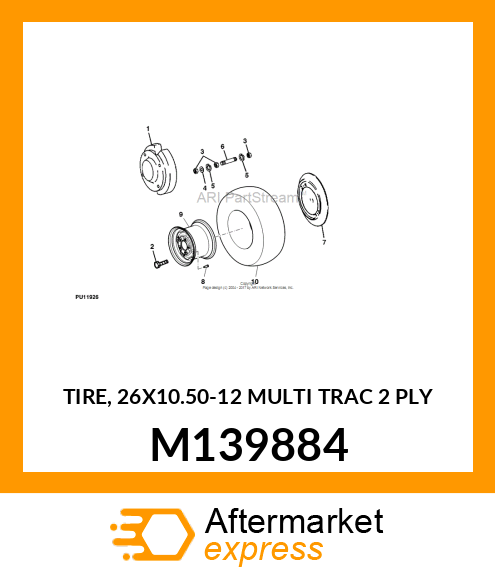 TIRE, 26X10.50 M139884