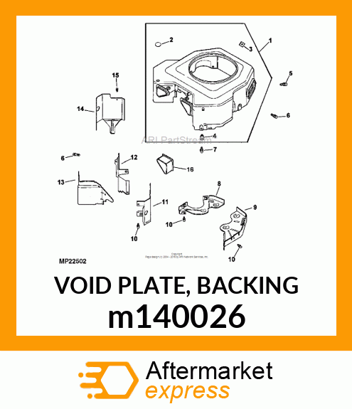 VOID PLATE, BACKING m140026