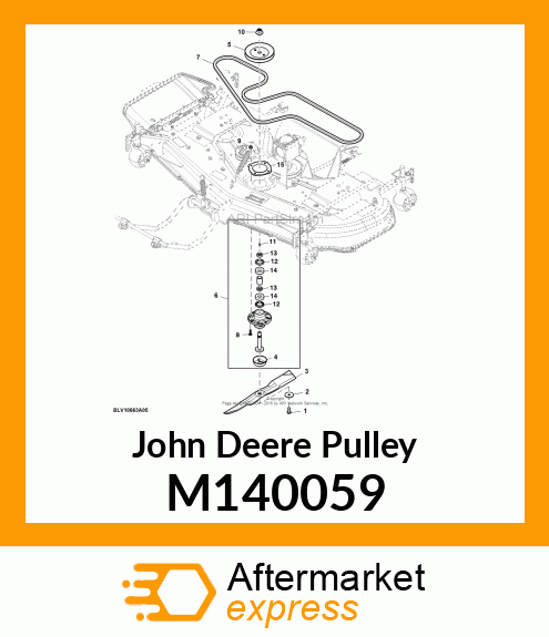 PULLEY, SHEAVE, SPINDLE (54C/62C) M140059