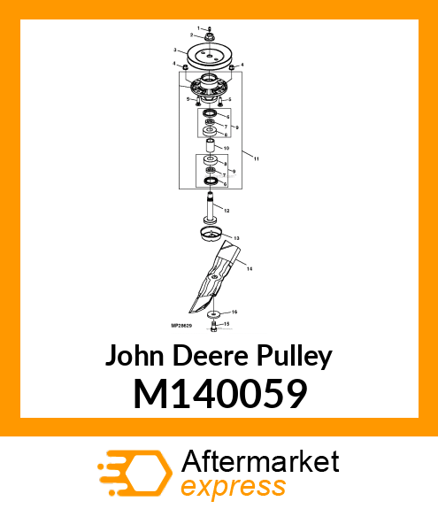 PULLEY, SHEAVE, SPINDLE (54C/62C) M140059