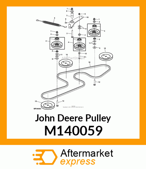 PULLEY, SHEAVE, SPINDLE (54C/62C) M140059