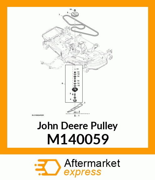 PULLEY, SHEAVE, SPINDLE (54C/62C) M140059