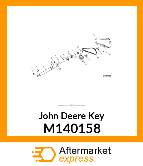 KEY, 1/4X1/4X15/16 M140158