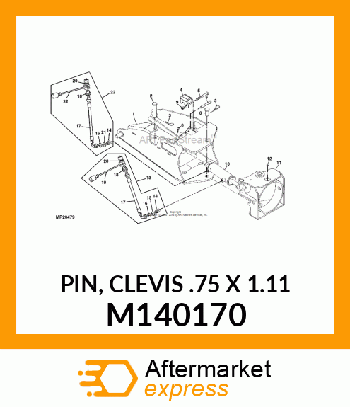 PIN, CLEVIS .75 X 1.11 M140170