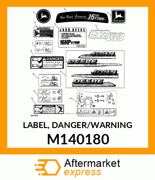 LABEL, DANGER/WARNING M140180