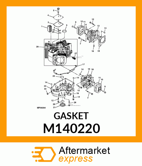 GASKET, CRANKCASE COVER M140220