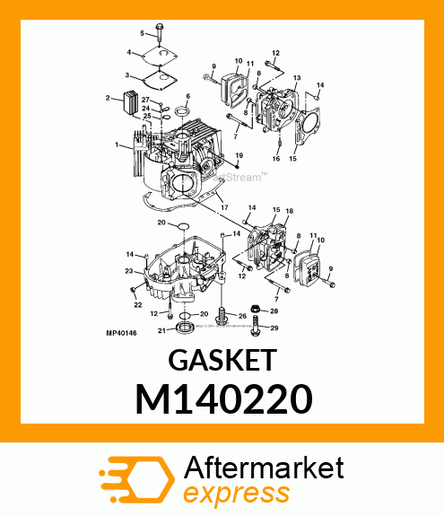 GASKET, CRANKCASE COVER M140220