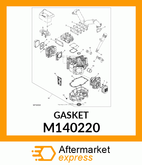 GASKET, CRANKCASE COVER M140220