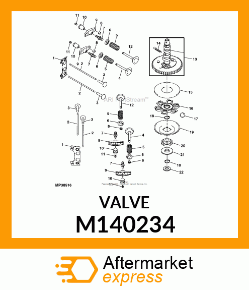 VALVE, INTAKE M140234