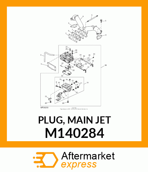 PLUG, MAIN JET M140284