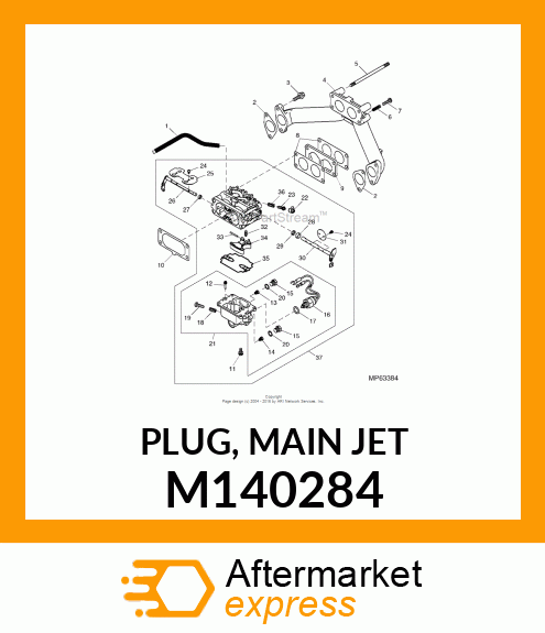 PLUG, MAIN JET M140284