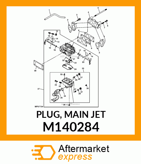 PLUG, MAIN JET M140284