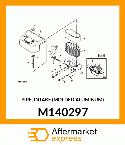 PIPE, INTAKE (MOLDED ALUMINUM) M140297