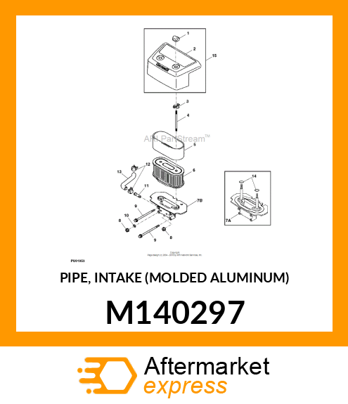 PIPE, INTAKE (MOLDED ALUMINUM) M140297