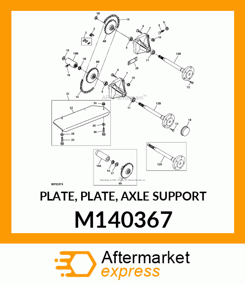 PLATE, PLATE, AXLE SUPPORT M140367
