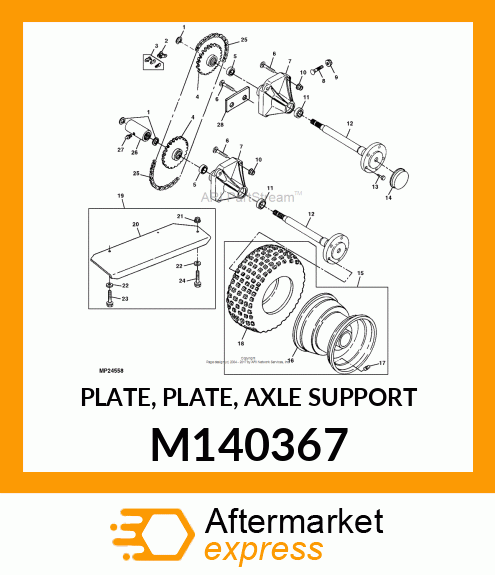 PLATE, PLATE, AXLE SUPPORT M140367