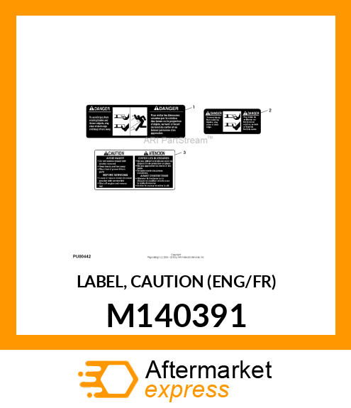 LABEL, CAUTION (ENG/FR) M140391