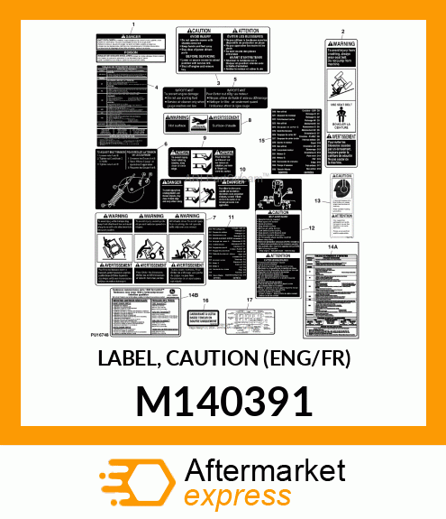 LABEL, CAUTION (ENG/FR) M140391