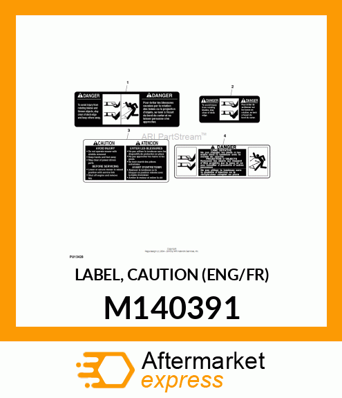 LABEL, CAUTION (ENG/FR) M140391