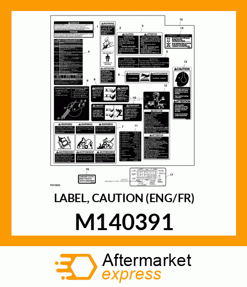 LABEL, CAUTION (ENG/FR) M140391