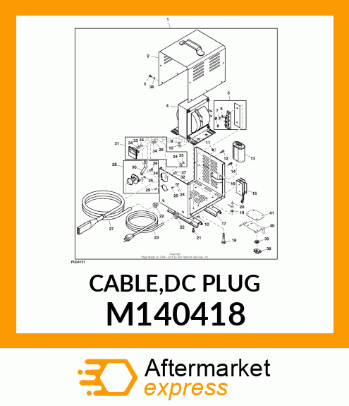 CABLE,DC PLUG M140418