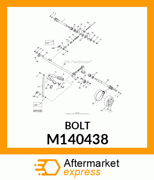 BOLT, WHEEL M140438