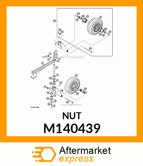 NUT, WHEEL BOLT M140439