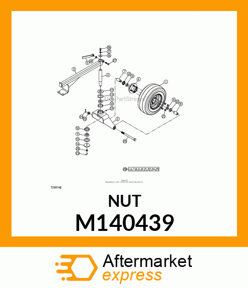 NUT, WHEEL BOLT M140439