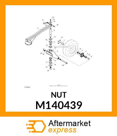 NUT, WHEEL BOLT M140439