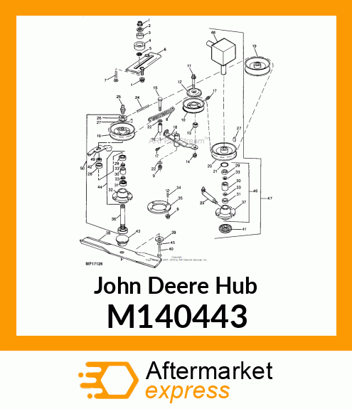 HUB, GEARBOX SPINDLE M140443