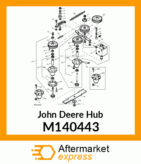 HUB, GEARBOX SPINDLE M140443