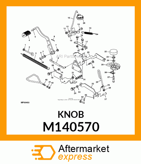 KNOB,LIFT LOCK M140570