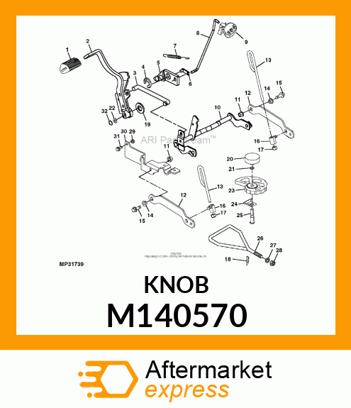 KNOB,LIFT LOCK M140570